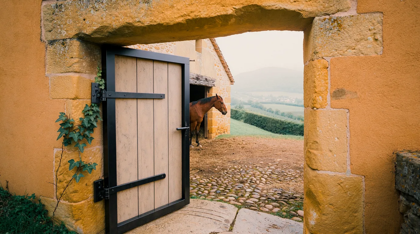 Entrée, Élevage Mickiana, centre équestre à Montagny