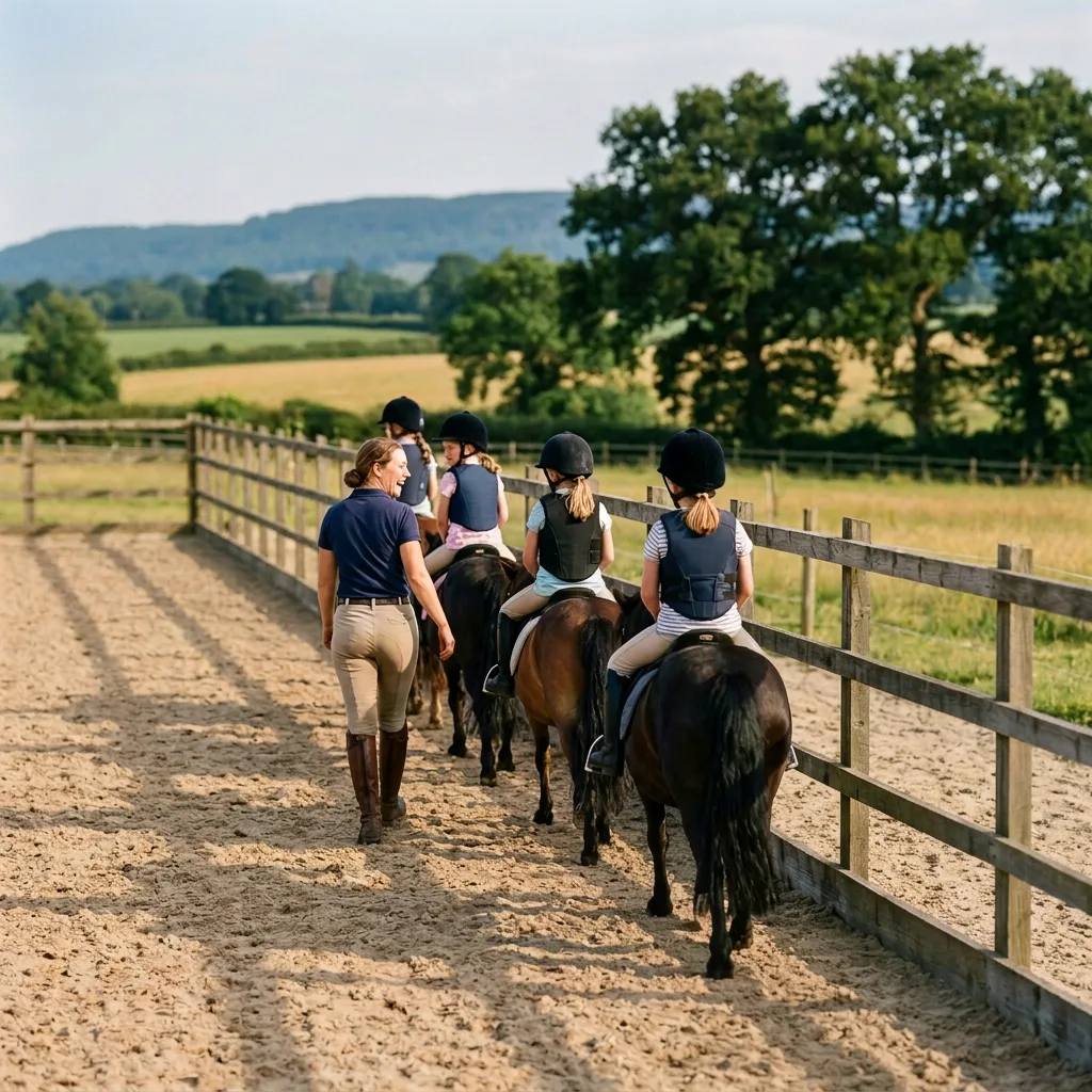 Cours de poney à Montagny, Loire